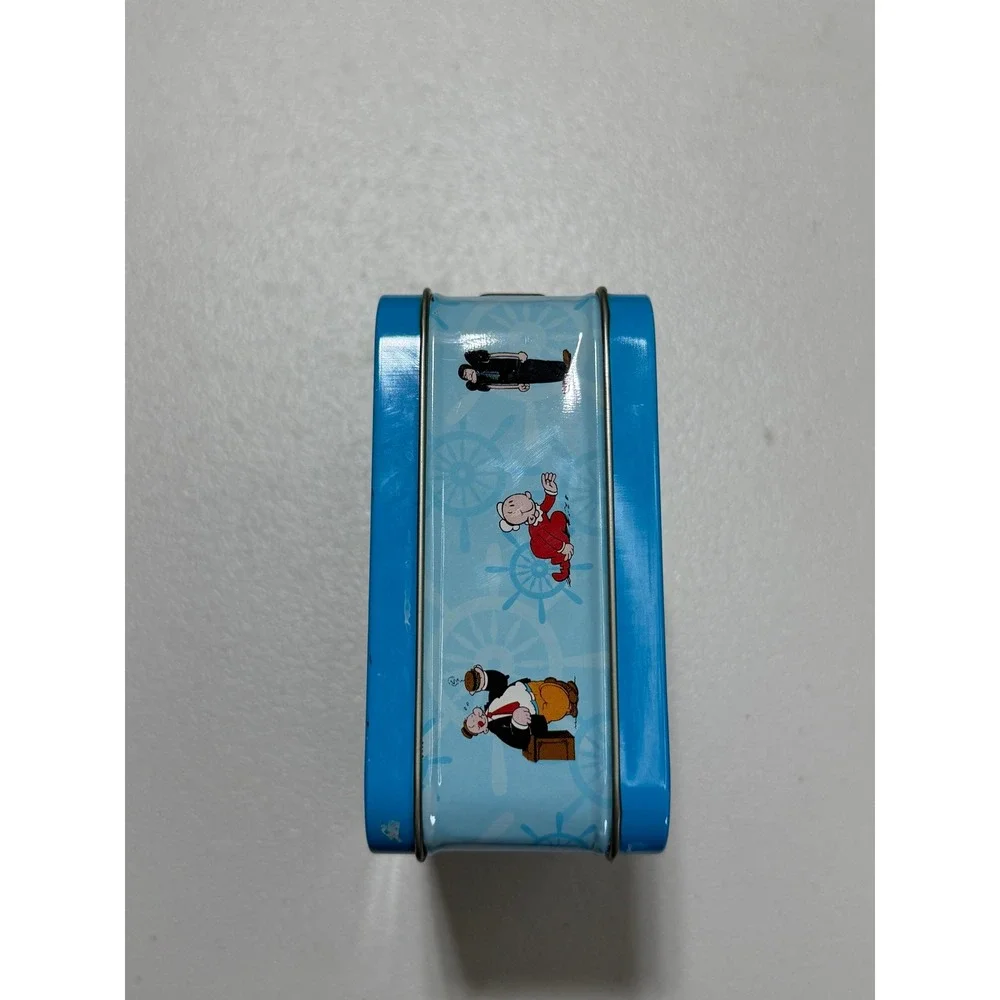 King Features Popeye Mini Lunch Box Small Blue 1997 S.S. Spinach Tin Retro